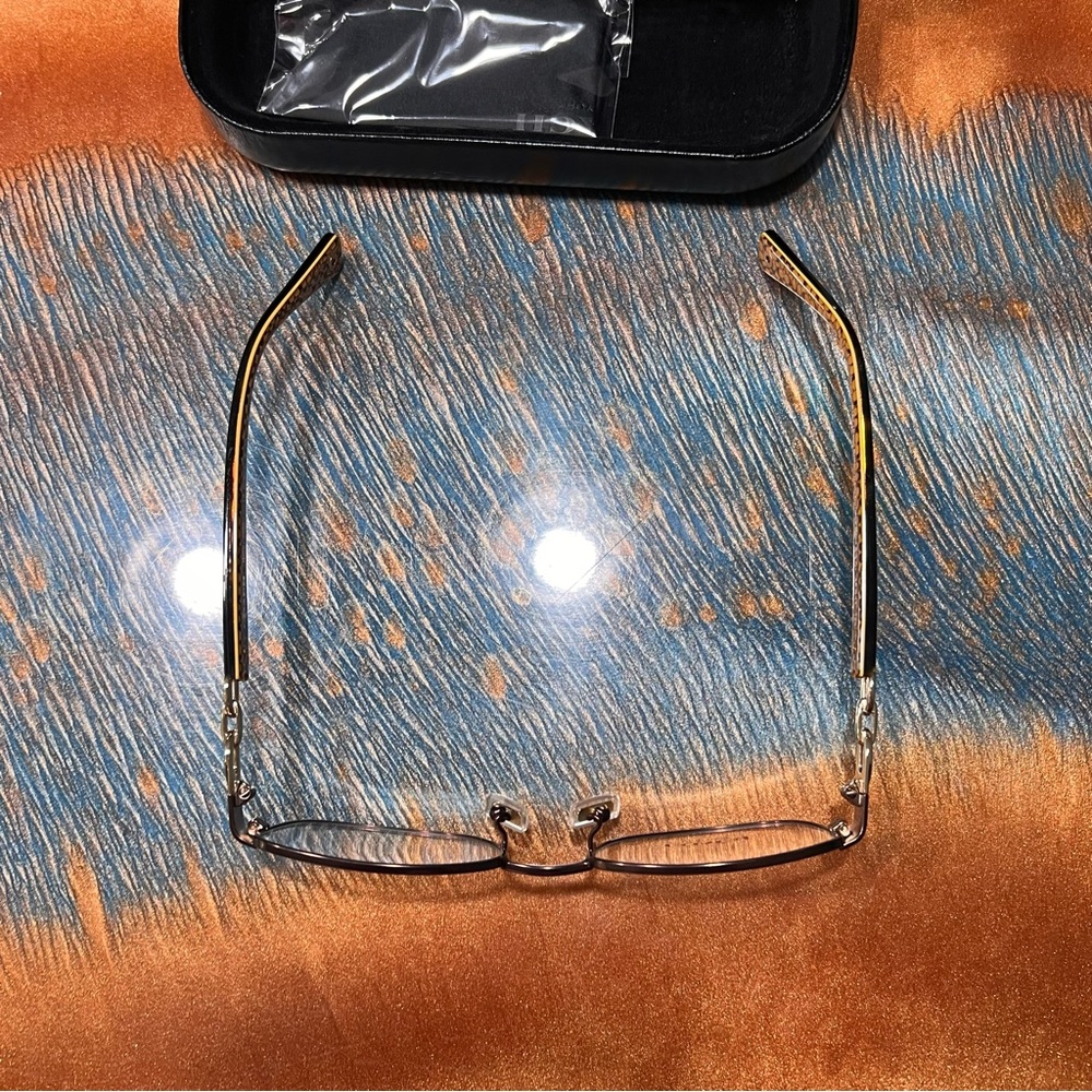 Coach Glasses Frames Satin Brown Dark Tortoise Gold Logo With Case New - Picture 5 of 13